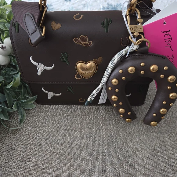 Betsey Johnson Dark Brown Western Mini Bag - Picture 4 of 9